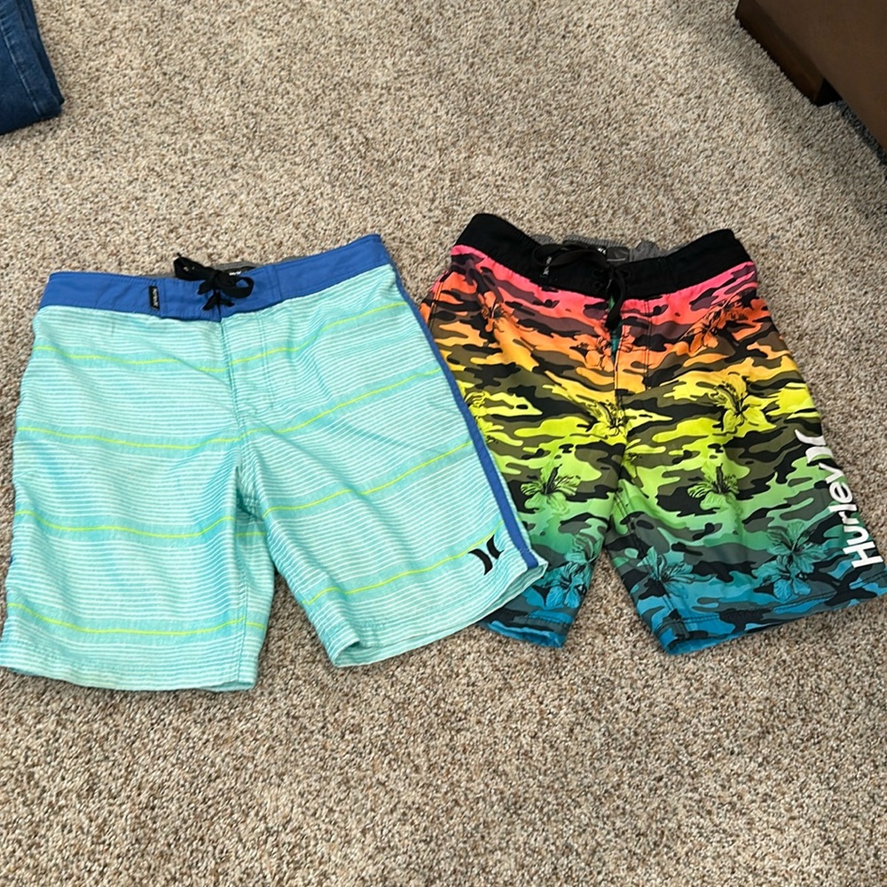 2 Pair Boys Hurley Swim Trunks